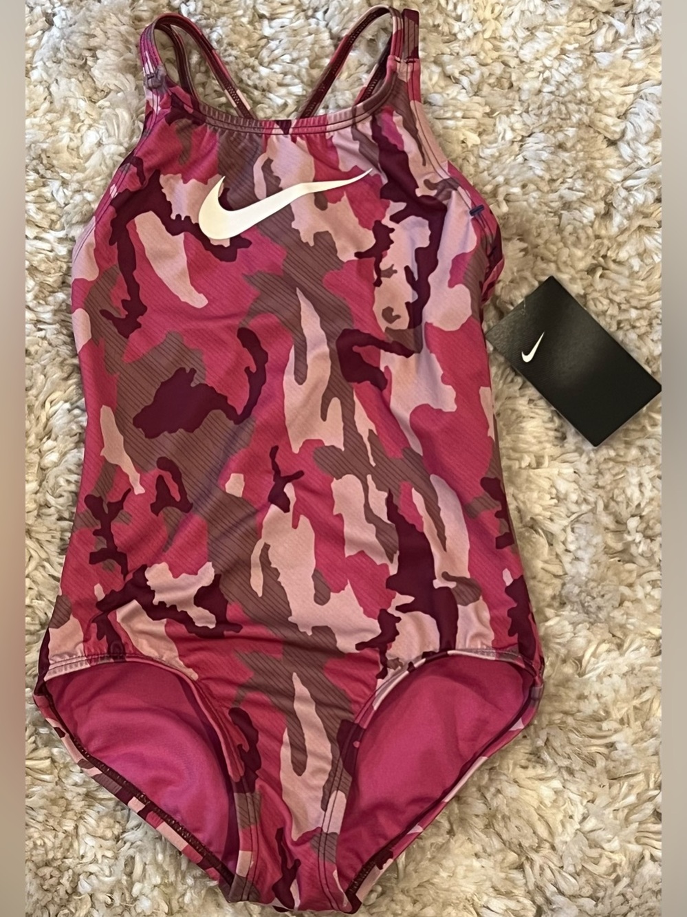 NWT Nike Girls One-Piece Swimsuit Pink Size S (8-10YRS)